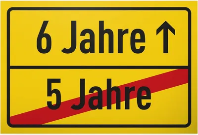 Productafbeelding van ! Plaatsbord - Kunststof bord - Geschenkidee zesde feestdecoratie verjaardagsdecoratie