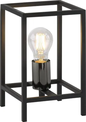 Produktbild von JUST LIGHT LED Tischlampe FABIO Vintage Rahmen aus Eisen, inkl. Schnurschalter schwarz Wohnzimmer, Esszimmer, Schlafzimmer, Flur, Küche