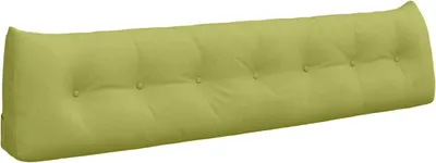 Image de vidaXL Dossier Coussin vert clair 200 x 24 x 50 cm Tissu