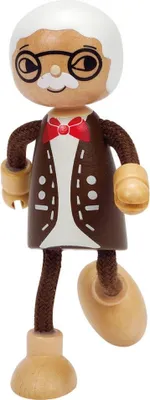 Produktbild von Hape Happy Family Biegepuppe Opa, E3503