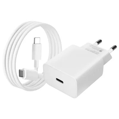 Immagine prodotto di Adattatore di alimentazione USB-C originale Google 18W + cavo di ricarica USB-C bianco
