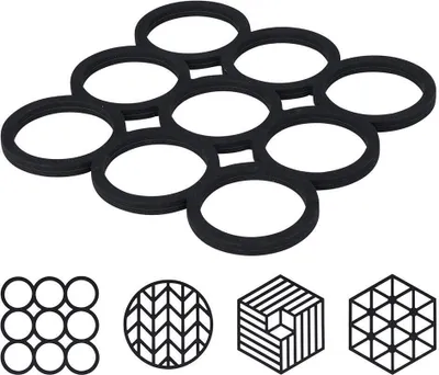 Immagine prodotto di Tappetino per pentole Stampi per impasti, silicone NERO