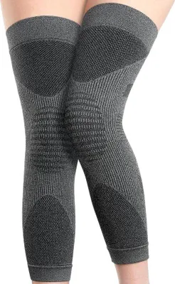 Produktbild von Famanu Kniebandage mit Kompression und Antirutsch-Silikon - 2 Stück - Atmungsaktiv - Sport Arthritis Meniskus L