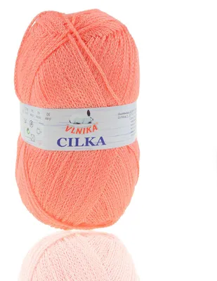 100g Strickgarn CILKA by VLNIKA Klassikgarn Strickwolle mit Schimmereffekt, dunkellachs