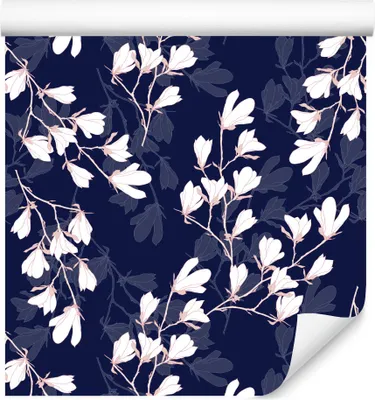 Produktbild von 10m VLIES TAPETE Rolle Schüne Blumen Magnolien XXL