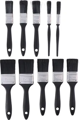 Produktbild von Malerpinsel Set mit 10 Flachpinsel Lackierpinsel Lackpinsel für Lack Lasur Pinselset