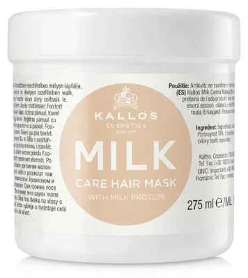 Zdjęcie produktu dla Maska do włosów Kallos Milk Care, Kallos Cosmetics, 275 ml