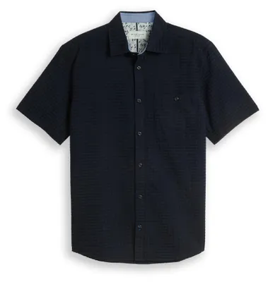 Produktbild von Regular Fit Jacquard Kurzarmhemd aus Baumwolle