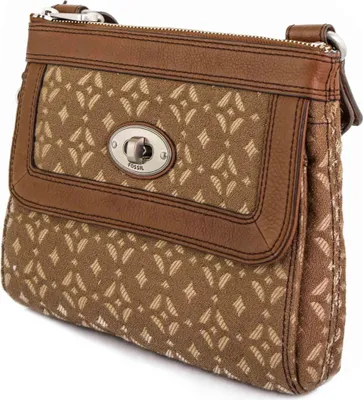 Zdjęcie produktu dla Damska torebka Fossil Wmns Shoulderbag Marlow Signature Top Zip Brown