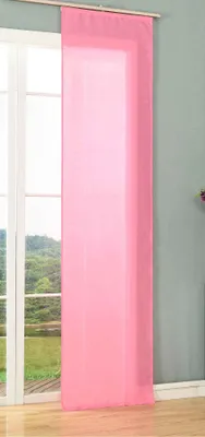 Produktbild von Schiebegardine Flächenvorhang Wildseide Optik Vorhang Gardine , 245x60 cm (Höhe x Breite) , Pink, 85620