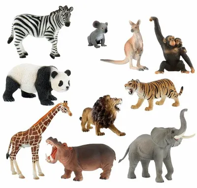 Produktbild von Eduplay Spielset Tierfiguren - Zoo Play Figures Set aus 10 Stück
