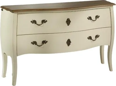 Produktbild von Shabby-Chic-Kommode, Eichendeckplatte, 2 Schubladen