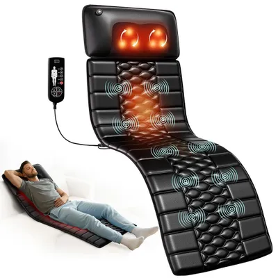 Produktbild von Shiatsu Ganzkörper Massagematte - Massageauflage ohne Fußmassage - Tiefengewebe Massage für Rücken Nacken Beine - Für Zuhause & Büro - EU Stecker