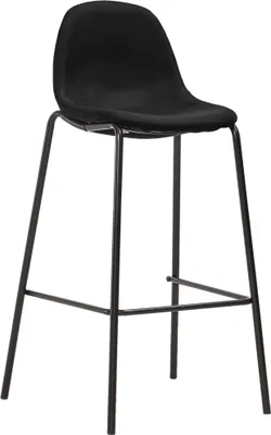 Produktbild von vidaXL Barhocker 4 Stk. Schwarz Stoff