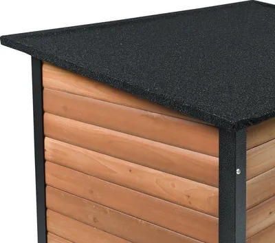 Imagen del producto de Caseta para perros - Base extraíble - Resistente a la corrosión - Interior de la caseta para perros - Resistente a la intemperie - Exterior de la caseta para perros