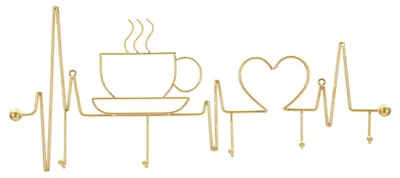 Zdjęcie produktu dla Szafka Breakfast 60 x 26,7 x 3,8 cm, metal, złota