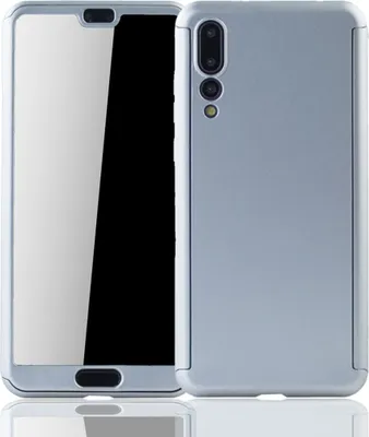Immagine prodotto di Custodia protettiva per smartphone Huawei P20 Pro, cover completa, protezione per lo schermo, colore argento