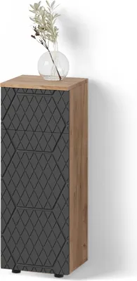 Produktbild von Midischrank Livinity Ronco Anthrazit mit Wabenstruktur 30 x 81 cm mit 1 Schublade, 2 Fächer, Badezimmer, Model 52901