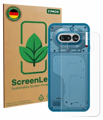 Produktbild von 2x ScreenLeaf Schutzfolie für Nothing Phone (4a) (Rückseite) nachhaltiger Displayschutz Display Schutz Folie Klar Transparent