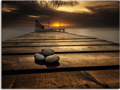 Produktbild von ARTland Leinwandbild Sonnenaufgang am Schwarzen Meer Größe: 80x60 cm