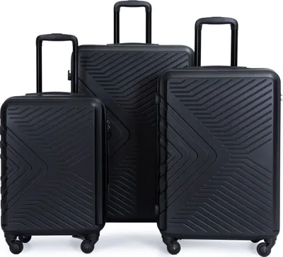 Produktbild von Travelhouse Bali Stabiler Koffer-Set 3tlg. Trolley Koffer Reisekoffer Schwarz ABS Hartschalen Kofferset Trolley 4 Rollen TSA Kombinationsschloss