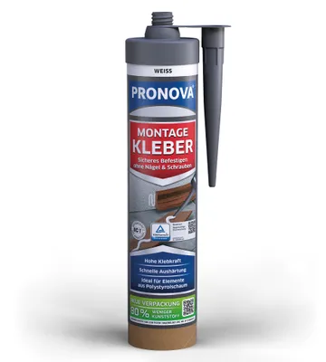 Produktbild von PRONOVA ECO Montage Kleber 405 g weiß