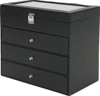 Obrázek produktu pro Pouzdro na brýle, velká kapacita, výsuvný design, černé