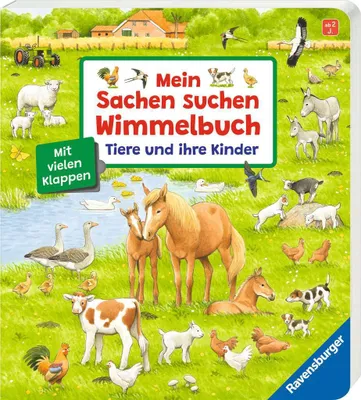 Obrázek produktu pro Mein Sachen suchen Wimmelbuch: Tiere und ihre Kinder