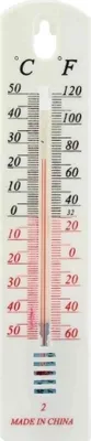 Produktbild von Raum-/Außenthermometer Kunststoff 20x4cm weiß KOZÁČEK