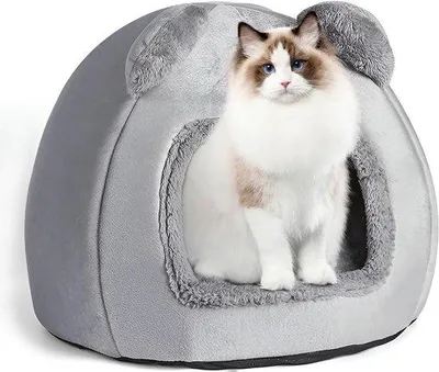 Productafbeelding van Famanu kattenbed voor grote katten, met wasbaar kussen - grijs