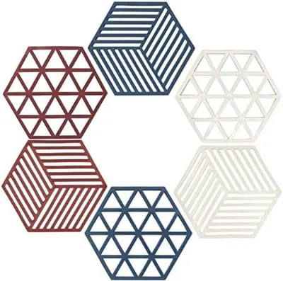 Productafbeelding van PromoHome® siliconen panonderzetters – set van 6 stuks – hittebestendig en antislip