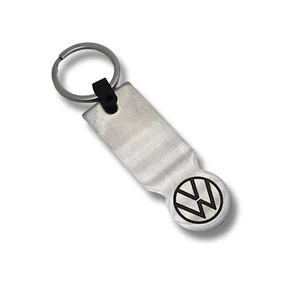 Produktbild von Original VW Schlüsselanhänger Einkaufswagen Keyring Anhänger Edelstahl Silber