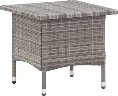Immagine prodotto di The Living Store Teetisch Grau 50 x 50 x 47 cm Poly Rattan