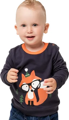 Productafbeelding van Kinderfleecejas "Vos" - grijs - maat 92