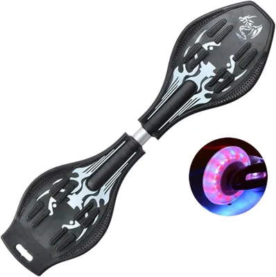 Obrázok produktu pre Waveboard, tiež známe ako casterboard, s LED kolieskami, určené pre deti a mladistvých, podobné skateboardu