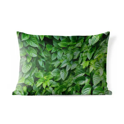 Obrázek produktu pro MuchoWow® Vnější polštář - Zelené listy -60x40 cm- Odolnost proti povětrnostním vlivům - polštář do obývacího pokoje