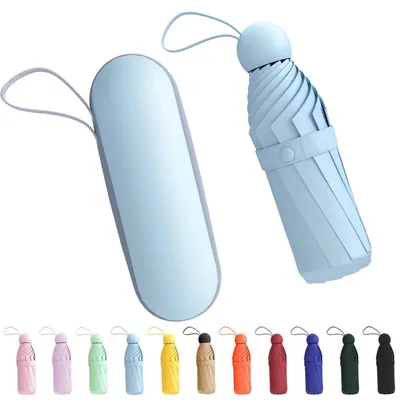 Zdjęcie produktu dla Mini parasol podróżny, parasol kieszonkowy, ochrona przed promieniowaniem UV, odporny na wiatr, 96,5 cm