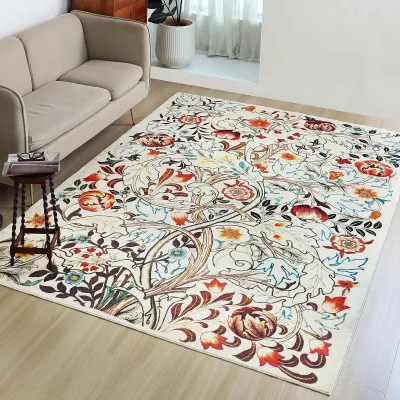 Image de Tapis à motif tournesol 160x230 cm - Design floral vintage