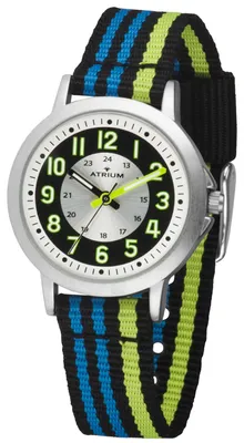 Produktbild von ATRIUM Kinder-Armbanduhr Analog Quarz Jungen Nylon A50-13 schwarz hellblau