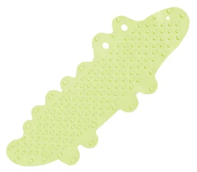 Immagine prodotto di Tappetino antiscivolo per vasca da bagno con ventose, dimensioni 95 x 34,5 cm, motivo a coccodrillo
