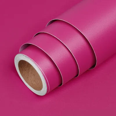 Zdjęcie produktu dla Różowa jednolita tapeta 60 cm x 400 cm samoprzylepna do sypialni