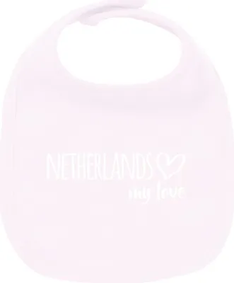 Produktbild von Huuraa Unisex Babylatz Netherlands my love Geschenk Babypink  Baumwolle Netherlands Mitbringsel