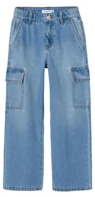 Immagine prodotto di Name It Rose Jeans Wide Cargo Fit Blu 12 anni Ragazze Blu 12 anni
