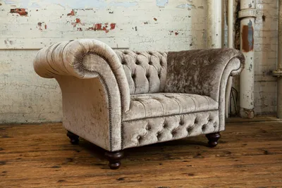 Produktbild von Design Chesterfield Stoff Sessel 1.5 Sitzer Polster Sofas Lounge Club Couch