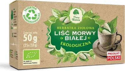 HERBATKA LIŚĆ MORWY BIAŁEJ BIO (25 x 2 g) 50 g - DARY NATURY
