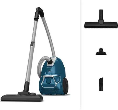 Obrázek produktu pro Rowenta Compact Power 900W Parquet Sáčkový Vysavač Stříbrná/Modrá RO3950EA