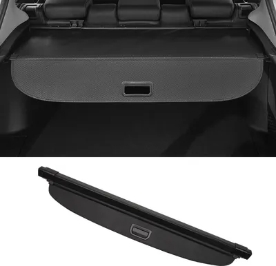 Image de Cache-Bagages Rétractable Pour Coffre De Voiture Pour Bmw X5 2007-2018 Étagère De Coffre Arrière Étagère De Bagages Écran De Sécurité Écran D'Ombre, En Cuir Pu, Noir Brillant