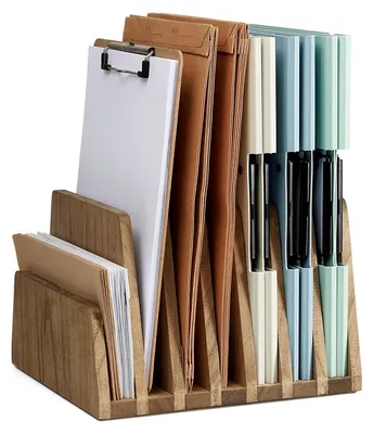 Obrázok produktu pre Omgoods – Drevený organizér na písmená s 7 priehradkami, vhodný do kancelárie aj do domácnosti