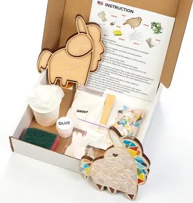 Produktbild von NKlaus DIY Mosaik Bastelset Einhörnchen 10tlg. Spielzeug Kinder & Erwachsene Craft Kit Mosaikkunst 15244