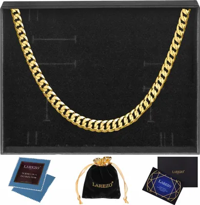 Produktbild von Goldkette Lang 60Cm Vollvergoldet Herrenkette 3,2Mm 925 Silber